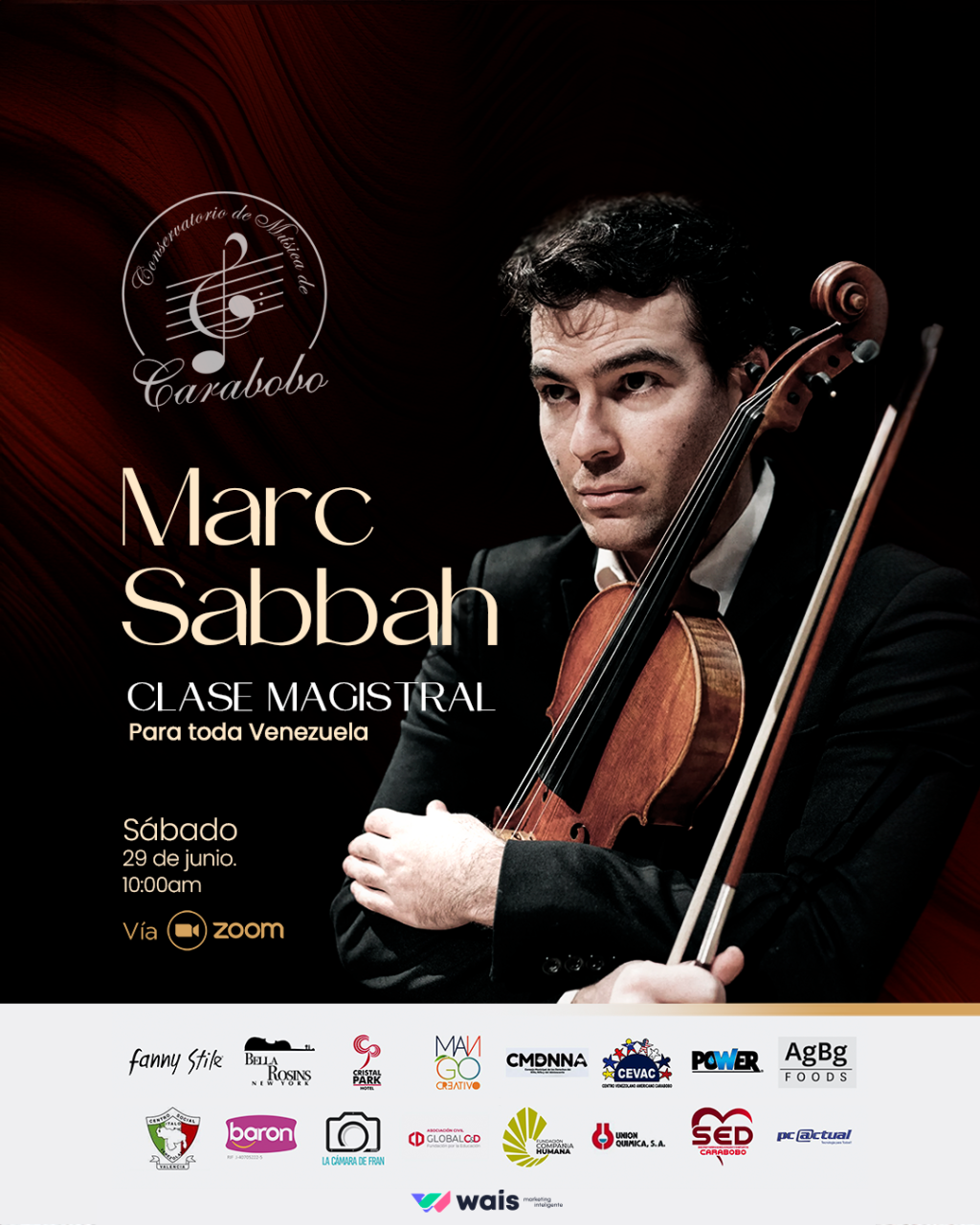 Consermuca ofrecerá clase magistral con violista principal de la Orquesta Nacional de Bélgica